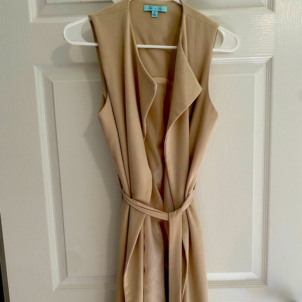 She & Sky Tie Vest- never worn!
